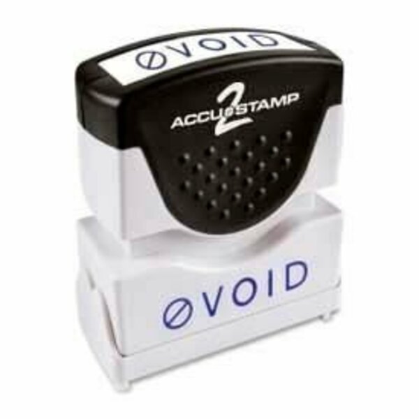 Cosco Cosco Pre-Inked Message Stamp, VOID, 1/2in x 1-5/8in, Blue 35584